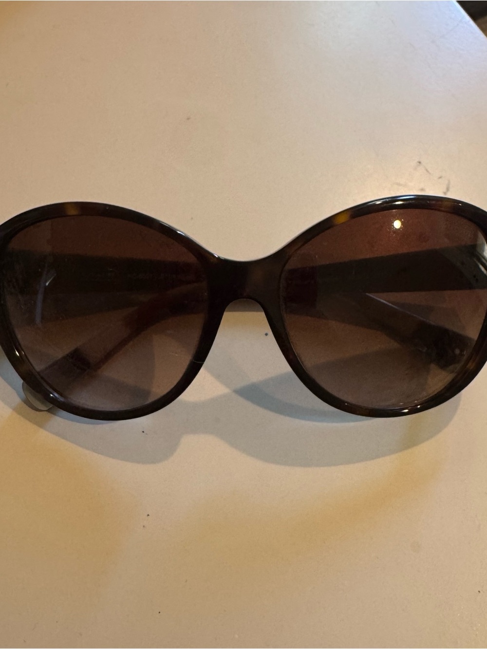 Coach Oversized Round Sunglasses in Tortoiseshell Brown